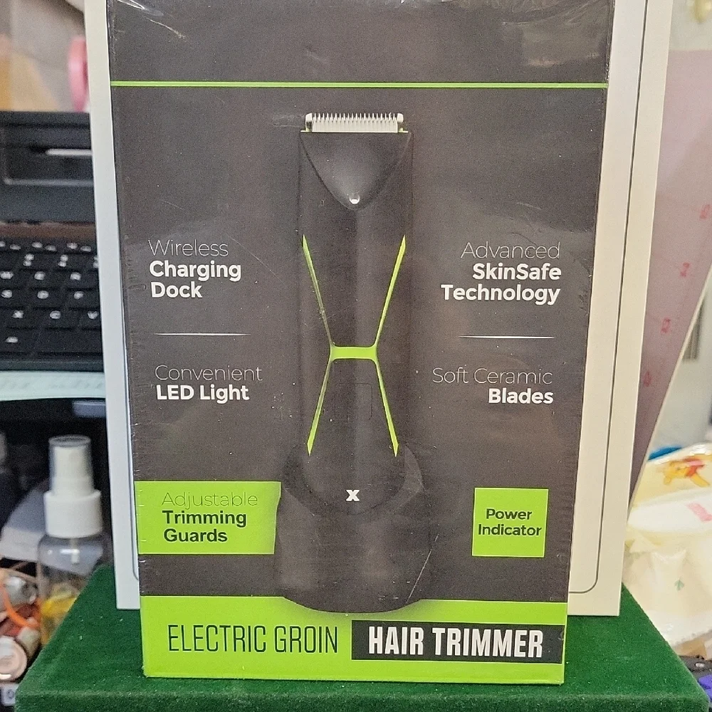 Electric Groin Hair Trimmer with LED Light New Sealed Box